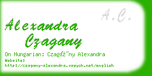 alexandra czagany business card